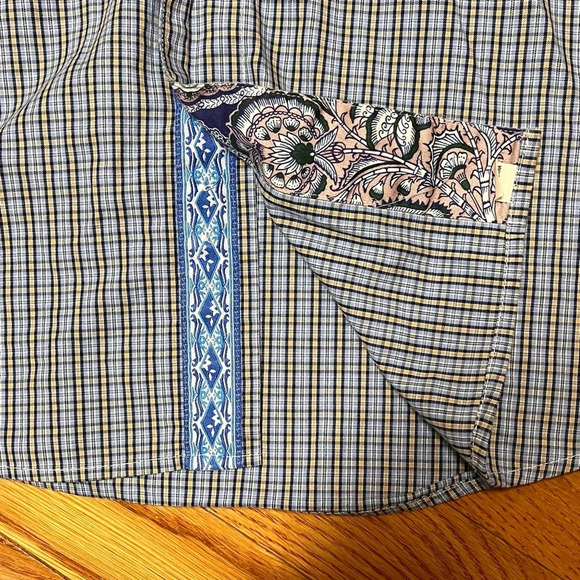 INSERCH Men’s Short Sleeve Multi Color Plaid Shirt - Slim Fit - Size XL - EUC - Picture 7 of 11